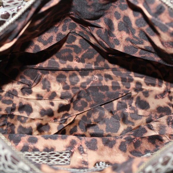 b. Makowsky Womens Margot Shopper Tote Truffle Snakeskin Leather Bag NWT - Picture 9 of 12